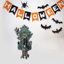 Unbranded Horror Ghost Skeleton Resin Decoration Clock Pendant Garden Home Wall Hanging Ornament -Piha myymälä 779779021 max