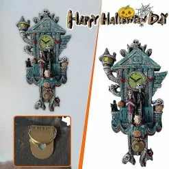 Unbranded Horror Ghost Skeleton Resin Decoration Clock Pendant Garden Home Wall Hanging Ornament -Piha myymälä 779779092 max