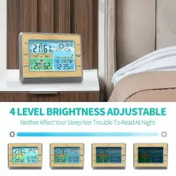 Unbranded Weather Station Wireless Temperature And Humidity Monitor With Backlight Alarm Clock For Home Garden Nursery -Piha myymälä 779781327 max