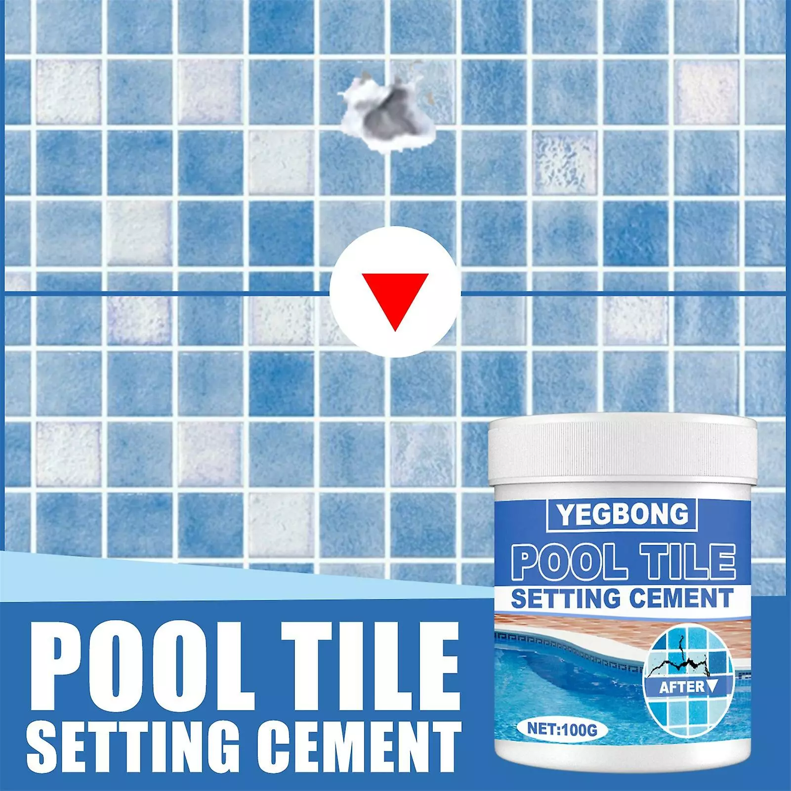 Unbranded Tile Repair Setting Cement Waterproof Good Adhesion Mildewproof Bathroom Balcony Pool Tile Repair Powder For Garden Kaesi 6 Unbranded Tile Repair Setting Cement Waterproof Good Adhesion Mildewproof Bathroom Balcony Pool Tile Repair Powder For Garden Kaesi - Image 4
