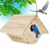 Unbranded Bird House Handmade Polished Burr Free Winter Outdoor Garden Backyard Hummingbird Cage Home Decor Kaesi -Piha myymälä 779799194 max