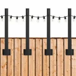 Unbranded String Light Pole Freestanding Adjustable Easy To Install Outdoor Garden Fairy Lamp Fixing Rod Holder Household Supplies Kaesi -Piha myymälä 779799615 max