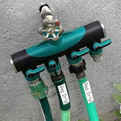 Unbranded Garden Hose Connector With 3pcs Hoses Washer 4 Way Heavy Duty Hose Tap Splitter Shut -Piha myymälä 779828468 max