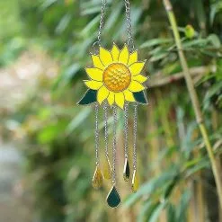 Unbranded Outdoor Hanging Sunflower Suncatcher Wind Chimes Yard Garden Ornament Gifts -Piha myymälä 779832655 max