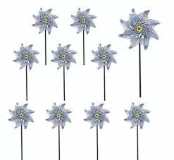 Unbranded 10 Pcs Windmill Reflector Bird Repellent, Bird Repellent Reflective, Reflective Windmill Bird Repellent Anti-birds To Protect Garden, Orchard, Yard, R