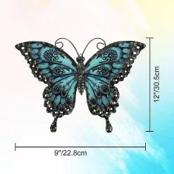 Unbranded Metal Butterfly, Wall Decor Metal Wall Art Butterfly Hanging Decorations Metal & Glass Garden Theme Home Decorations -Piha myymälä 779868111 max