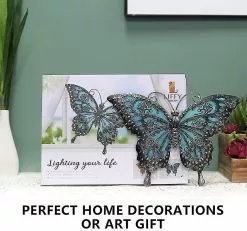 Unbranded Metal Butterfly, Wall Decor Metal Wall Art Butterfly Hanging Decorations Metal & Glass Garden Theme Home Decorations -Piha myymälä 779868167 max