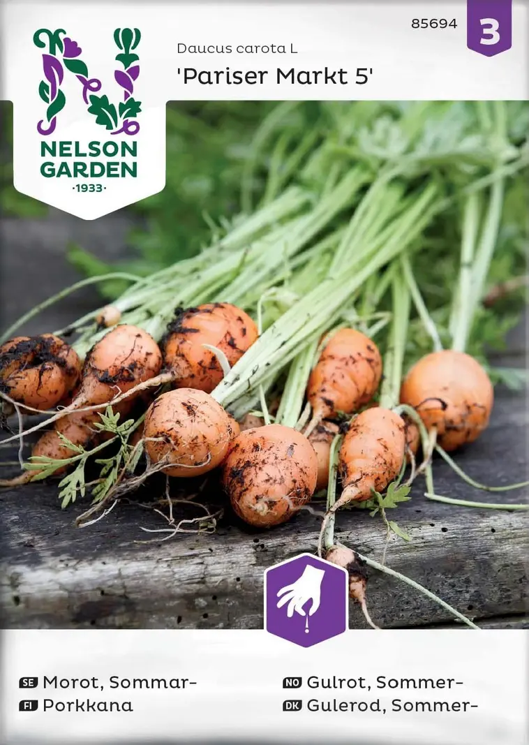 Nelson Garden Siemen Porkkana, Kesä-, Pariser Markt 3 Nelson Garden Siemen Porkkana, Kesä-, Pariser Markt