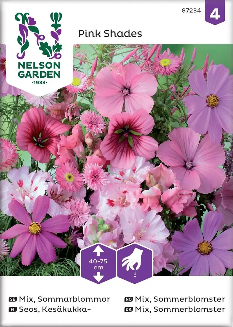 Nelson Garden Siemen Seos, Roosanvärisiä Kesäkukkia 3 Nelson Garden Siemen Seos, Roosanvärisiä Kesäkukkia