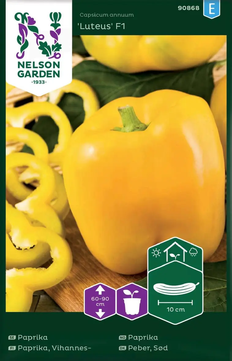 Nelson Garden Siemen Paprika, Vihannes-, Golden, Luteus F1 3 Nelson Garden Siemen Paprika, Vihannes-, Golden, Luteus F1