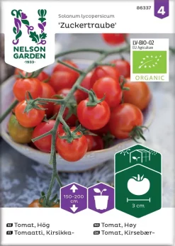 Nelson Garden Siemen Tomaatti, Zuckertraube, Luomu