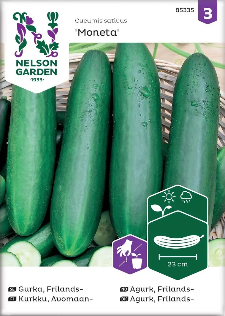 Nelson Garden Siemen Kurkku, Avomaan-, Moneta, Pitkä 3 Nelson Garden Siemen Kurkku, Avomaan-, Moneta, Pitkä