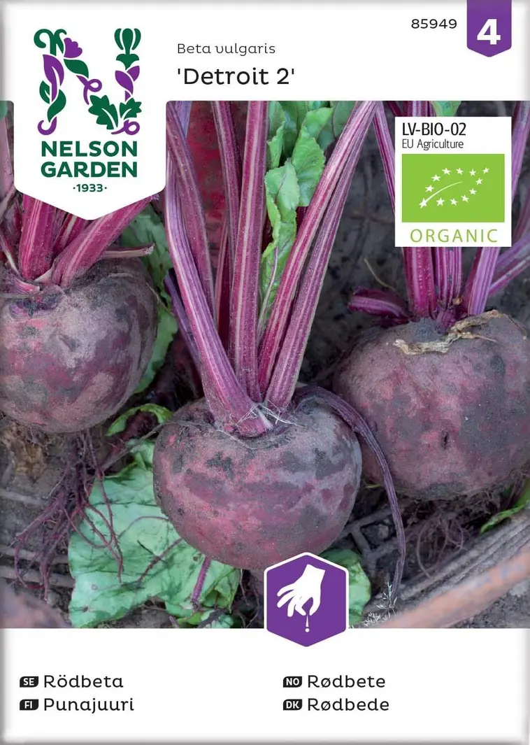 Nelson Garden Siemen Punajuuri, Detroit 2, Luomu 3 Nelson Garden Siemen Punajuuri, Detroit 2, Luomu