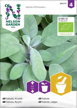 Nelson Garden Siemen Salvia, Ryyti-, Luomu