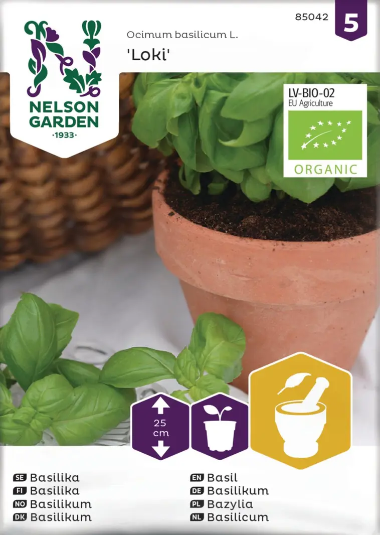 Nelson Garden Siemen Basilika, Loki, Organic 3 Nelson Garden Siemen Basilika, Loki, Organic