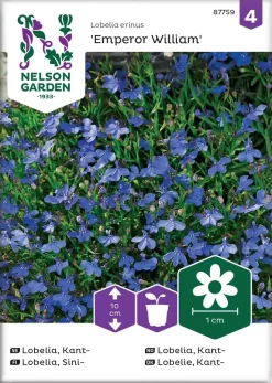 Nelson Garden Siemen Lobelia, Sini-, Emperor William